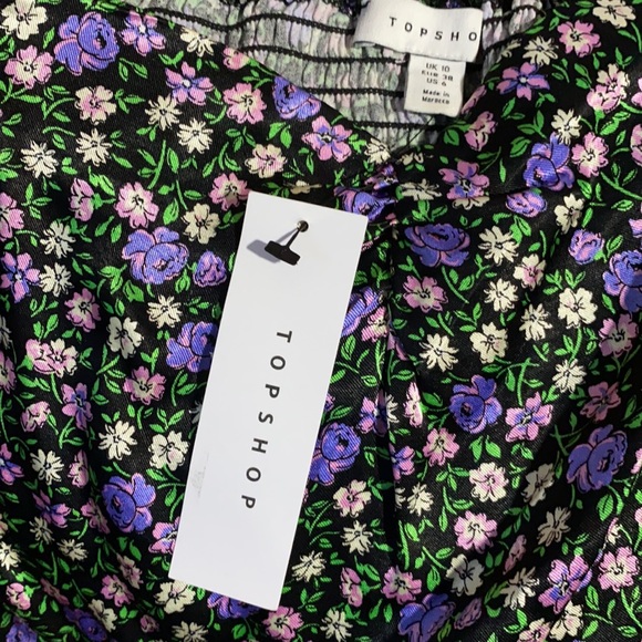 🔥🔥🔥NEW Topshop Floral Puff Sleeve Crop Top - Picture 5 of 5